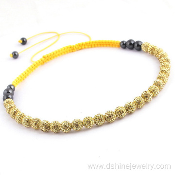 DIY Clay beads Shamballa Necklaces Crystal Ball Necklaces